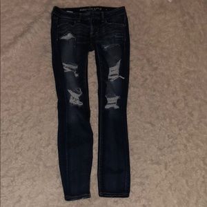 american eagle ripped skinny jeans